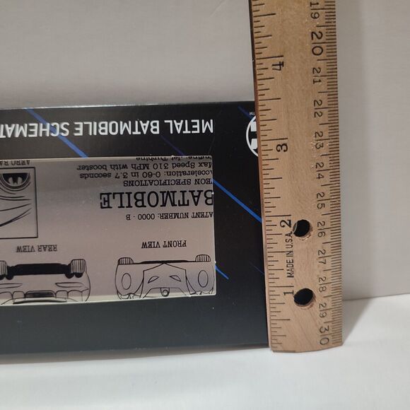 Batman Batmobile Schematic Fan Plate Official DC Limited Edition Collectible - Picture 4 of 4